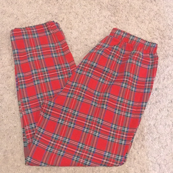 SHEIN Pants - Shein Red Plaid Pull On Pants - Small